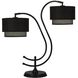Charlee 25 inch 100.00 watt Matte Black Powder Coat Table Lamp Portable Light in Raven Black