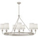 William 9 Light 48.75 inch Polished Nickel Chandelier Ceiling Light