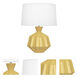 Orion 27 inch 150 watt Sunset Yellow Table Lamp Portable Light, Polished Nickel Accents