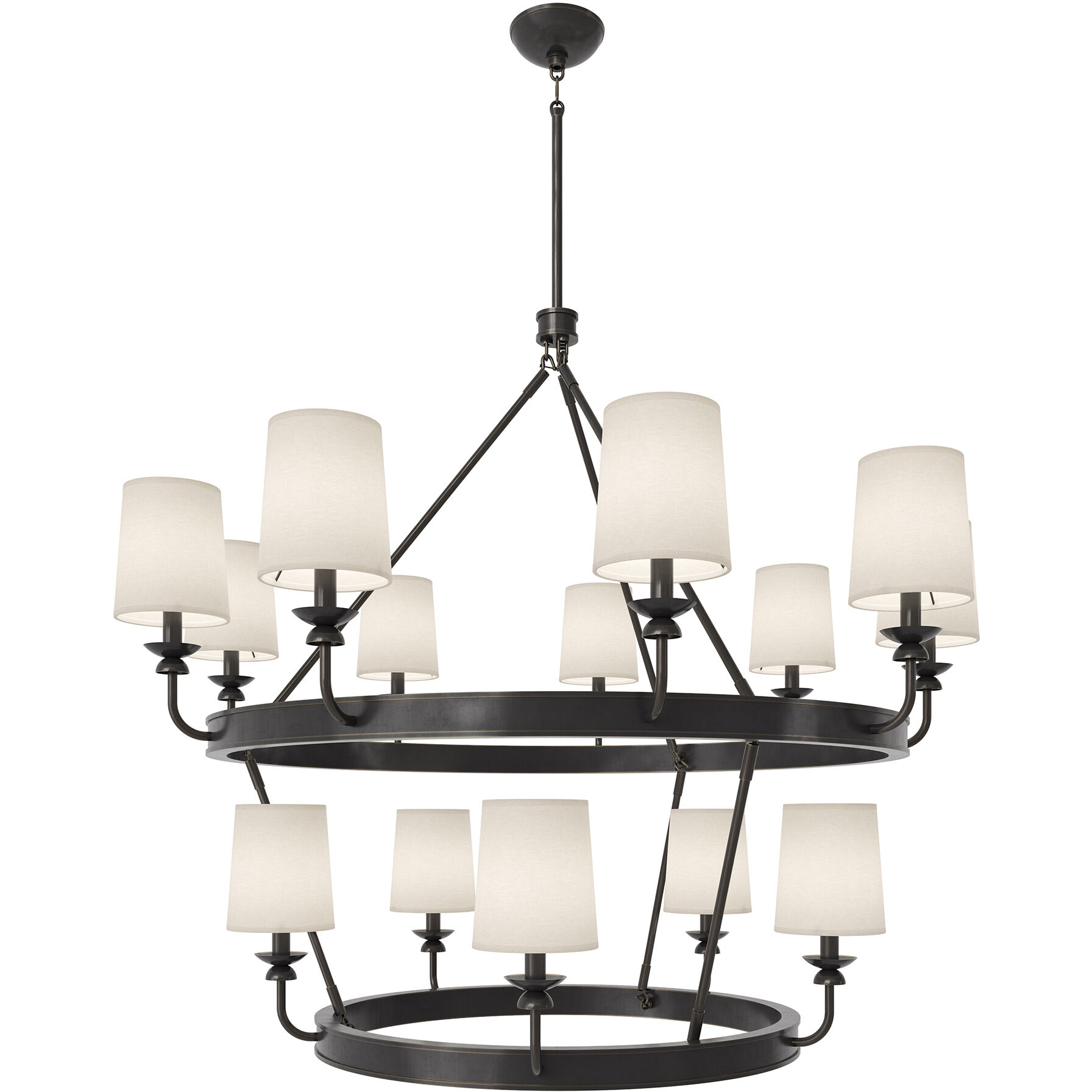 William 14 Light 48.75 inch Deep Patina Bronze Chandelier Ceiling Light