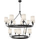 William 14 Light 48.75 inch Deep Patina Bronze Chandelier Ceiling Light