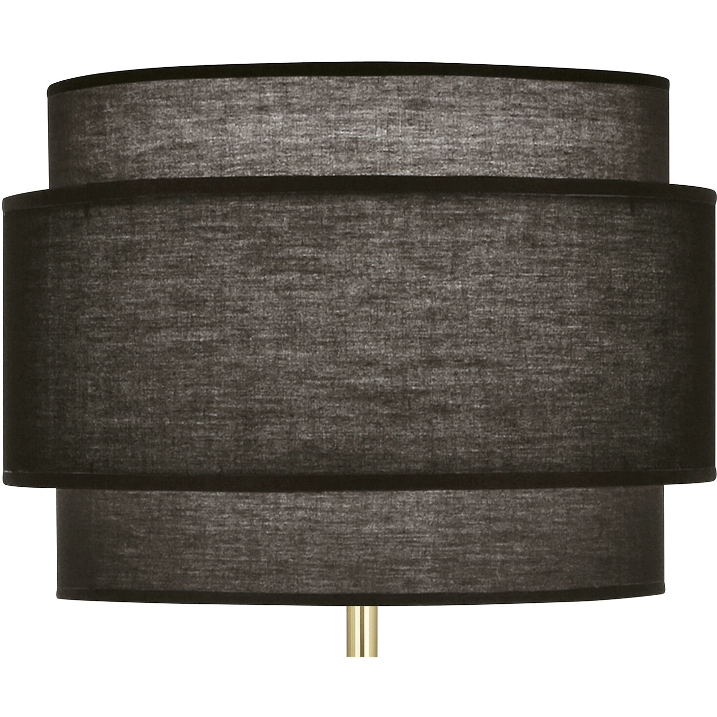 Decker 28.75 inch 150 watt Modern Brass Table Lamp Portable Light in Raven Black