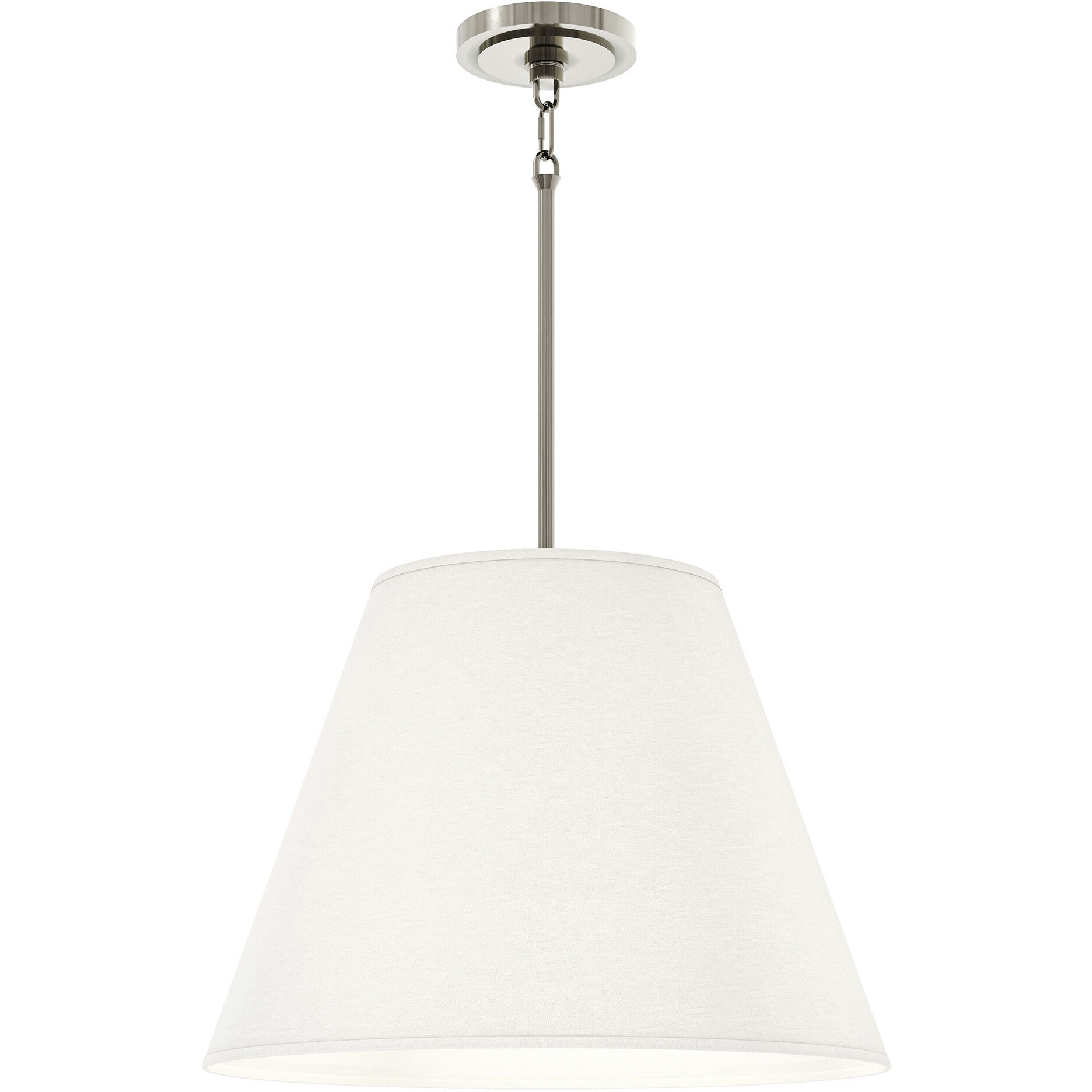 Janet 4 Light 20 inch Polished Nickel Pendant Ceiling Light in Shannon Oyster Fabric