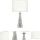 Dal 23.25 inch 150 watt Polished Nickel Accent Lamp Portable Light