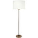Fineas 65 inch 150 watt Clear Glass with Aged Brass Floor Lamp Portable Light in Fondine