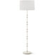 Kane 64.5 inch 150 watt Matte Daisy with Polished Nickel Floor Lamp Portable Light in Ascot White