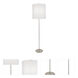 Kate 66.25 inch 150 watt Polished Nickel Floor Lamp Portable Light in Ascot White