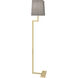 Doughnut 48.75 inch 100.00 watt Natural Brass Floor Lamp Portable Light in Smoke Gray
