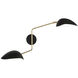 Rico Espinet Racer 2 Light 48 inch Modern Brass Wall Sconce Wall Light in Matte Black