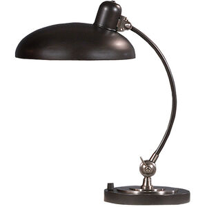 Bruno 8 inch 60 watt Lead Bronze with Ebonized Nickel Table Lamp Portable Light