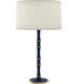 Kane 31 inch 150 watt Matte Midnight Blue with Modern Brass Table Lamp Portable Light in Fondine