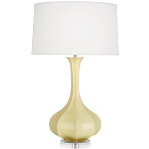 Pike 32.75 inch 150.00 watt Butter Table Lamp Portable Light in Lucite