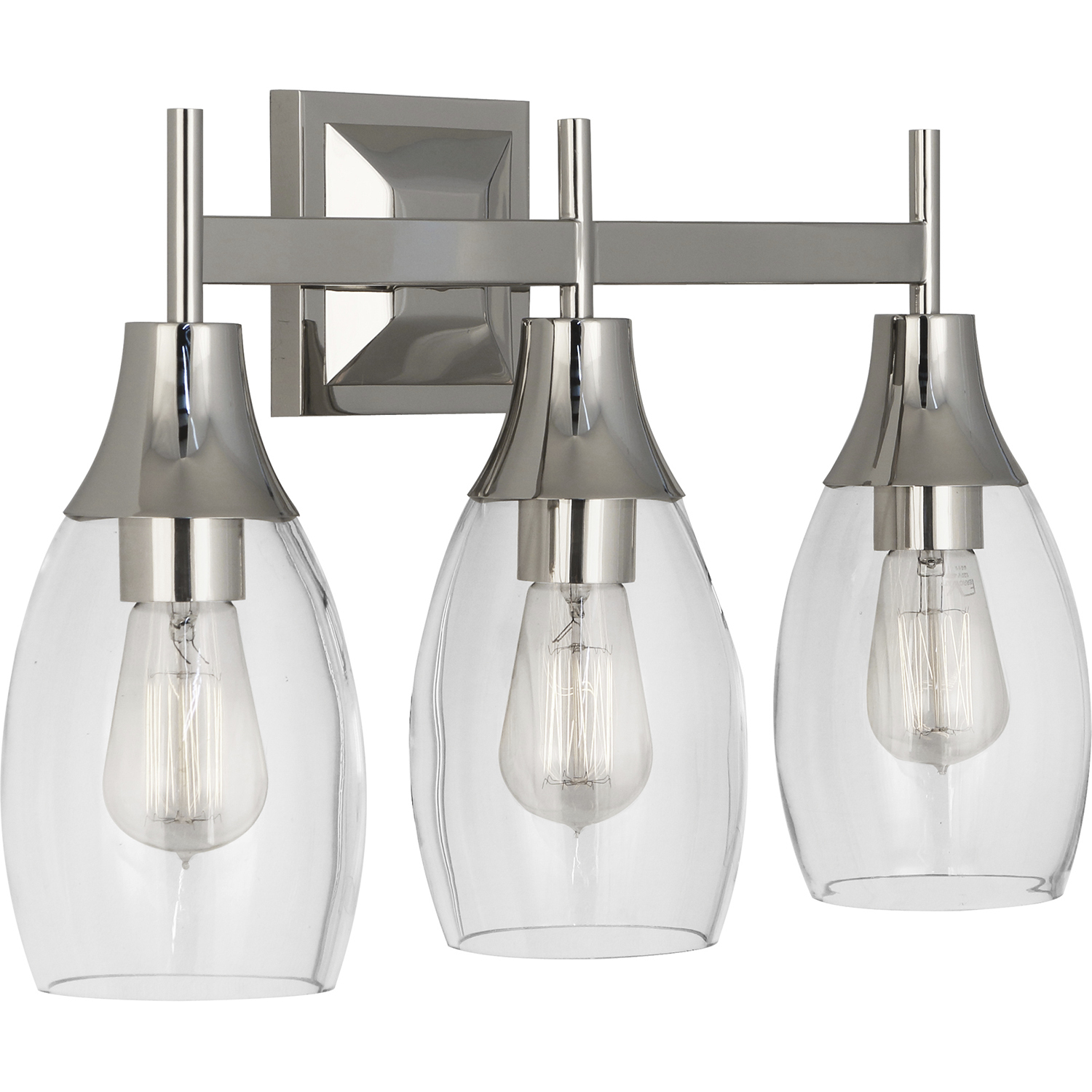 Grace 3 Light 20.88 inch Polished Nickel Wall Sconce Wall Light