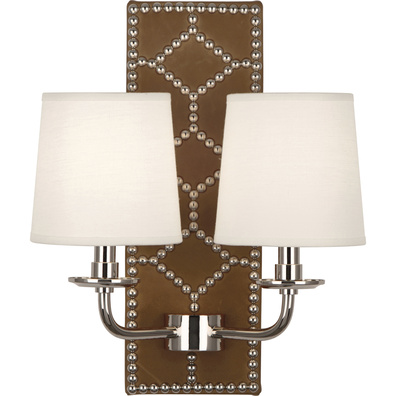 Williamsburg Lightfoot 2 Light 13.5 inch English Ochre Wall Sconce Wall Light in Polished Nickel