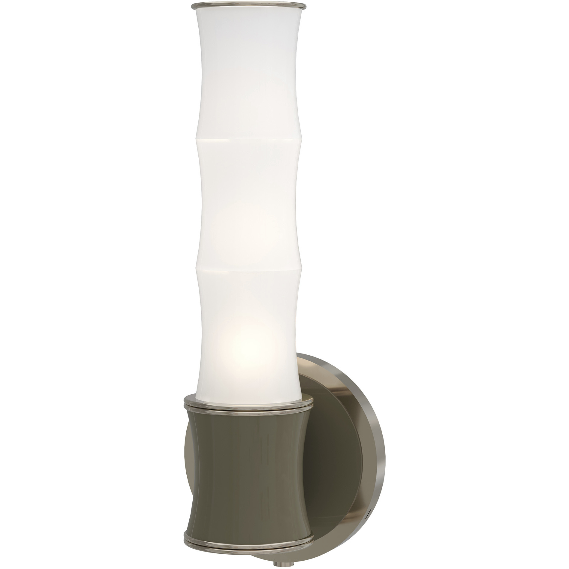 Kane 1 Light 5 inch Smokey Taupe with Polished Nickel ADA Wall Sconce Wall Light in Smoky Taupe