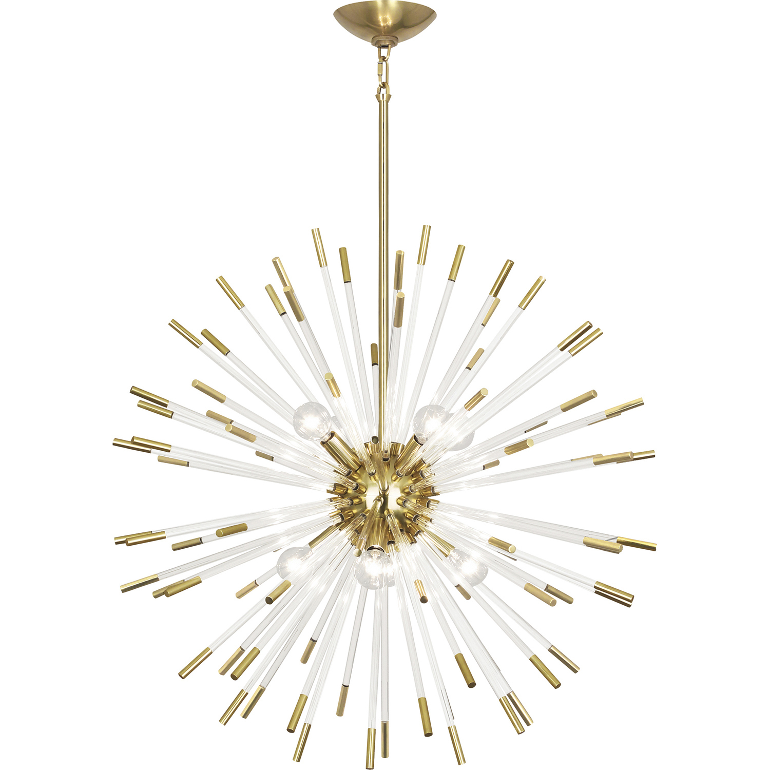 Andromeda 8 Light 28 inch Modern Brass Chandelier Ceiling Light