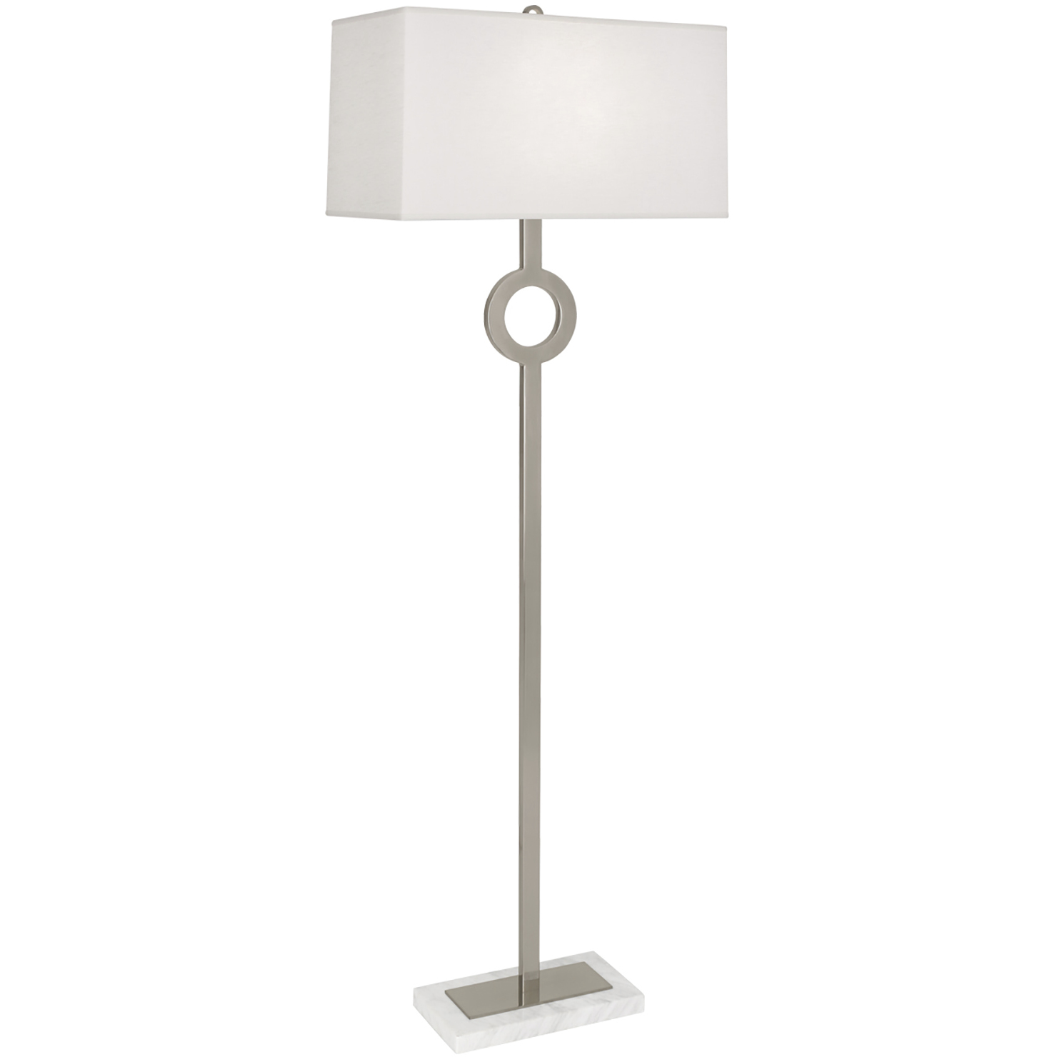Oculus 62.75 inch 150 watt Antique Silver Floor Lamp Portable Light in Oyster Linen