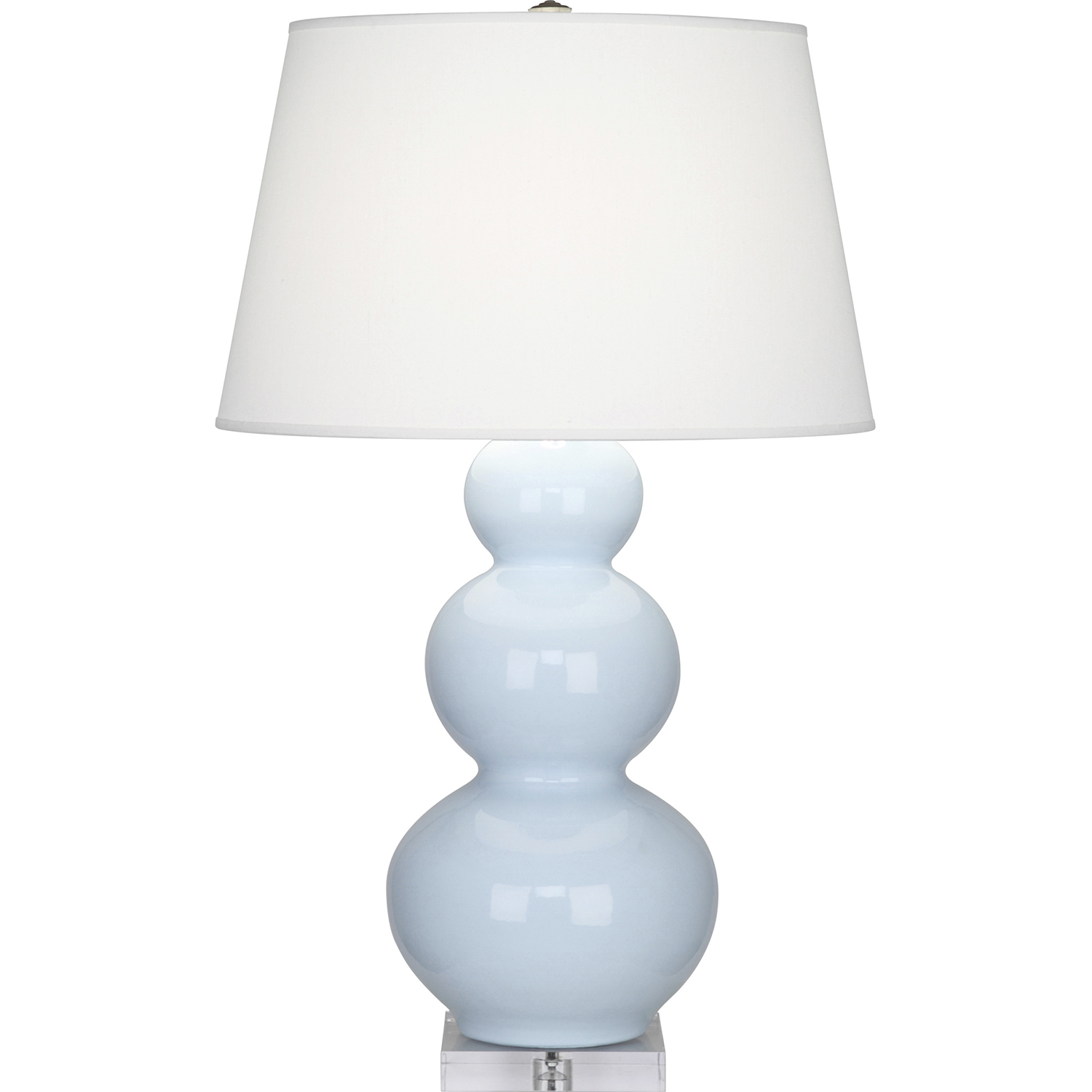 Robert Abbey Triple Gourd 33 inch 150 watt Baby Blue Table Lamp Portable Light in Lucite A361X - Open Box