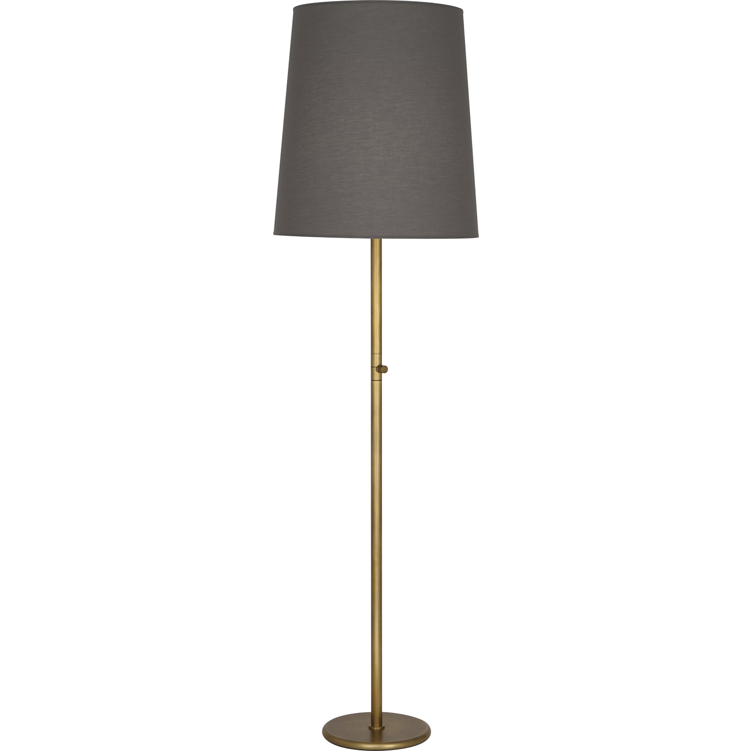 Rico Espinet Buster 79.5 inch 200 watt Aged Brass Floor Lamp Portable Light in Smoke Gray