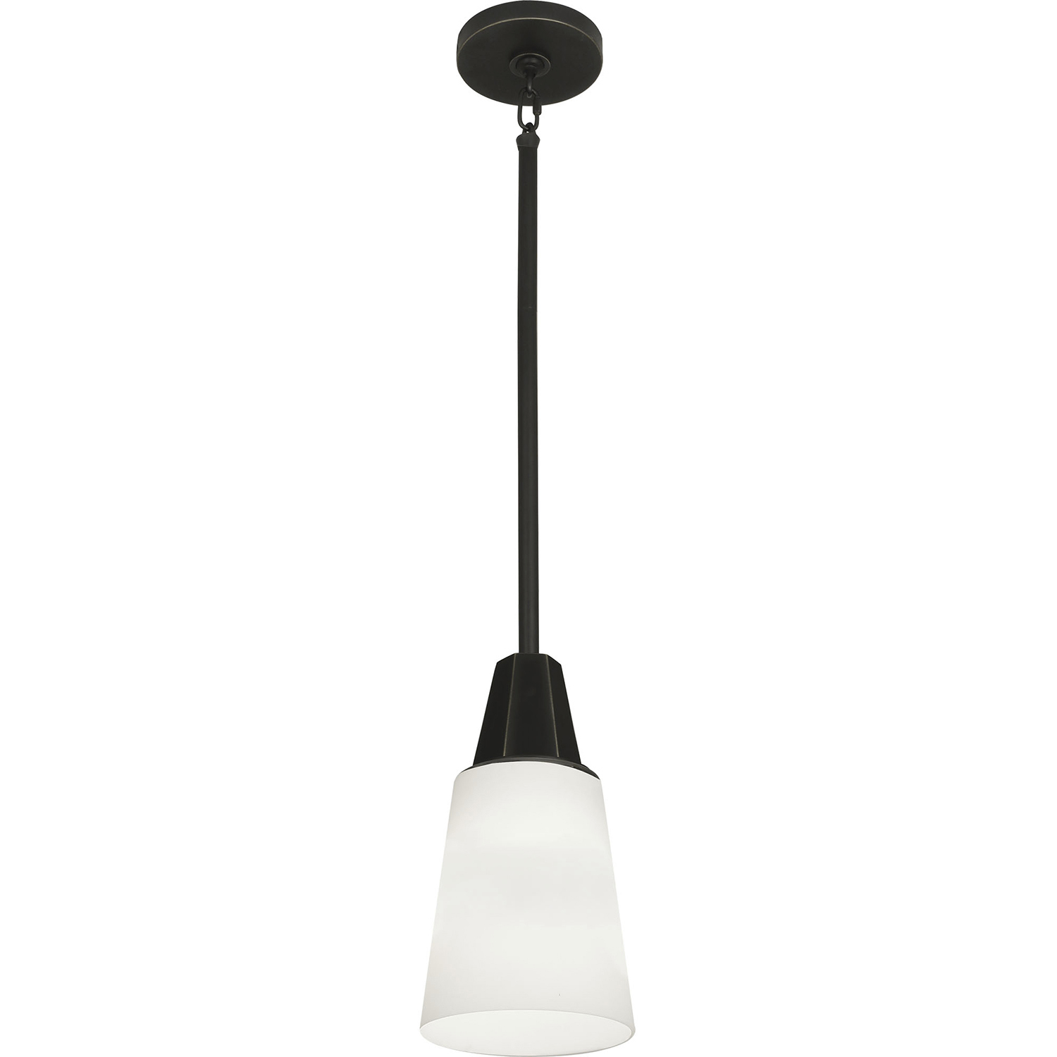 Wheatley 1 Light 6.25 inch Deep Patina Bronze Pendant Ceiling Light in Cased White Glass