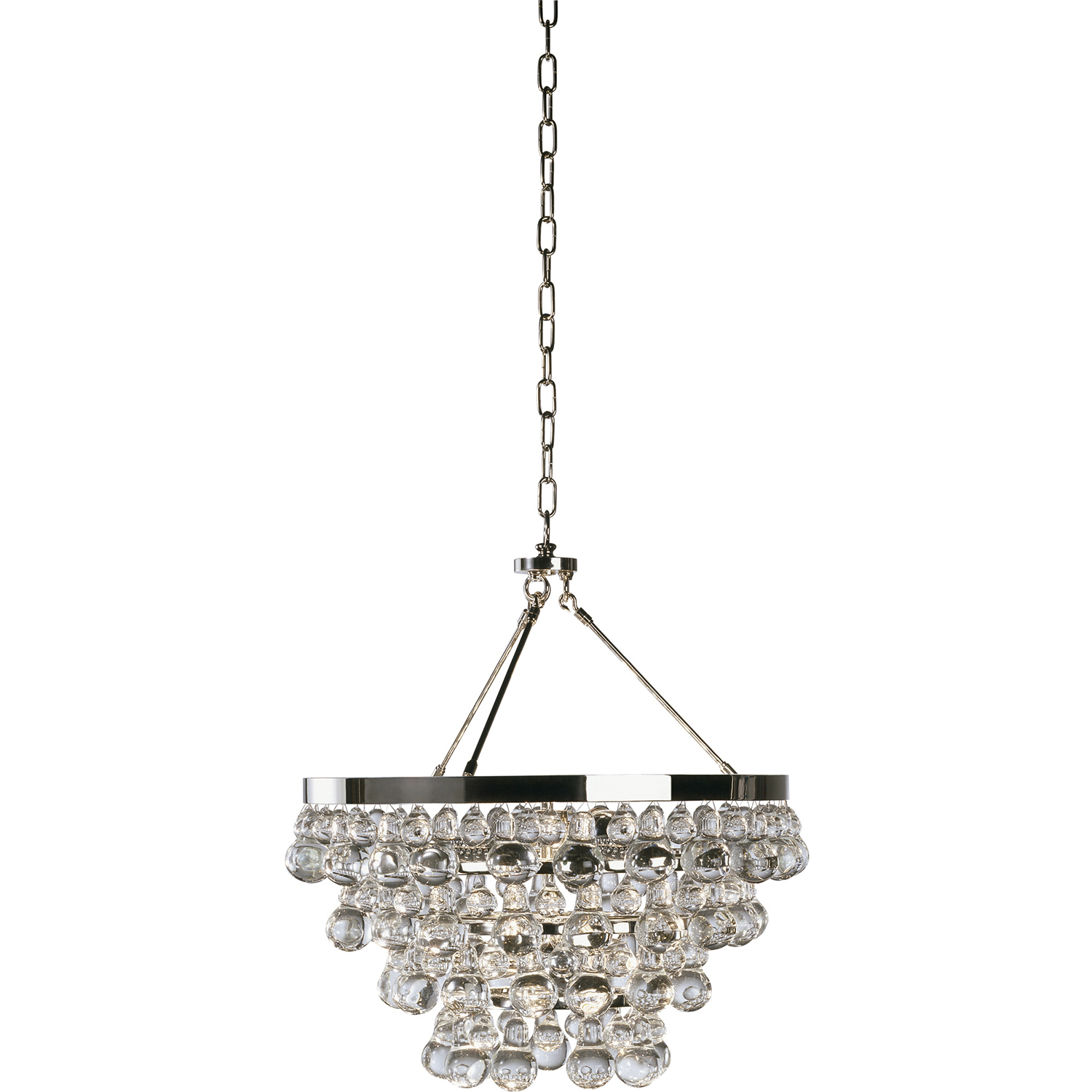 Bling 4 Light 20.5 inch Polished Nickel Chandelier Ceiling Light