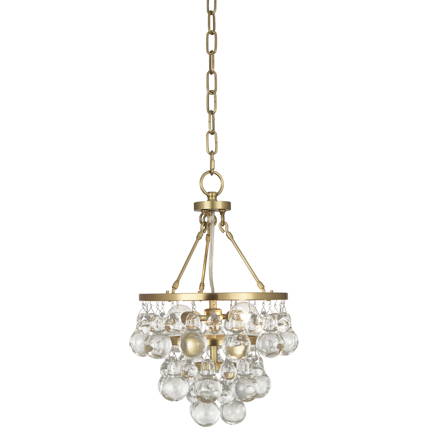 Bling 2 Light 11.25 inch Antique Brass Pendant Ceiling Light