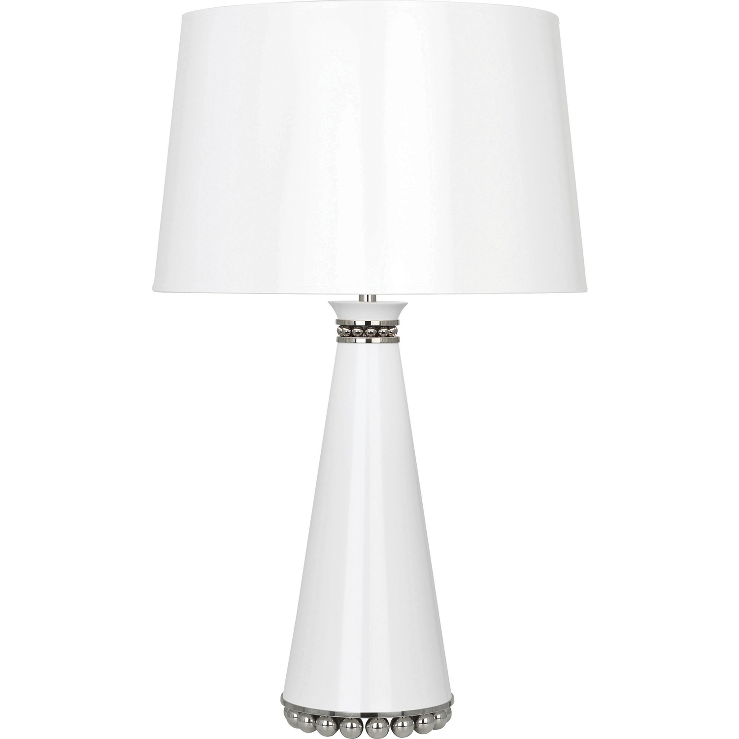 Pearl 29.38 inch 150 watt Lily Table Lamp Portable Light in Polished Nickel, Lily With Silver