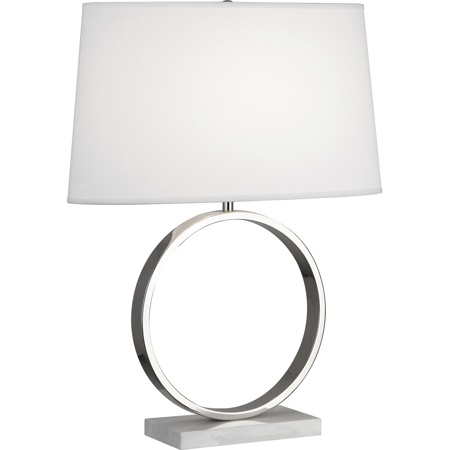 Logan 24.5 inch 150 watt Polished Nickel Table Lamp Portable Light in Ascot White