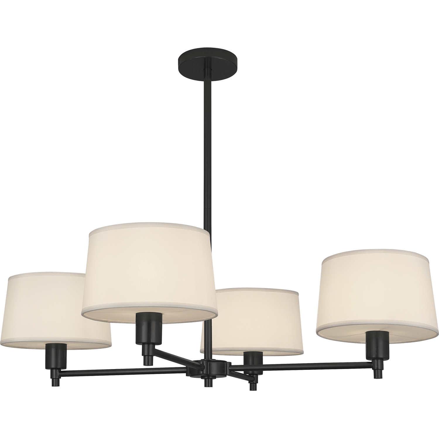 Real Simple 4 Light 35 inch Matte Black Powder Coat Chandelier Ceiling Light