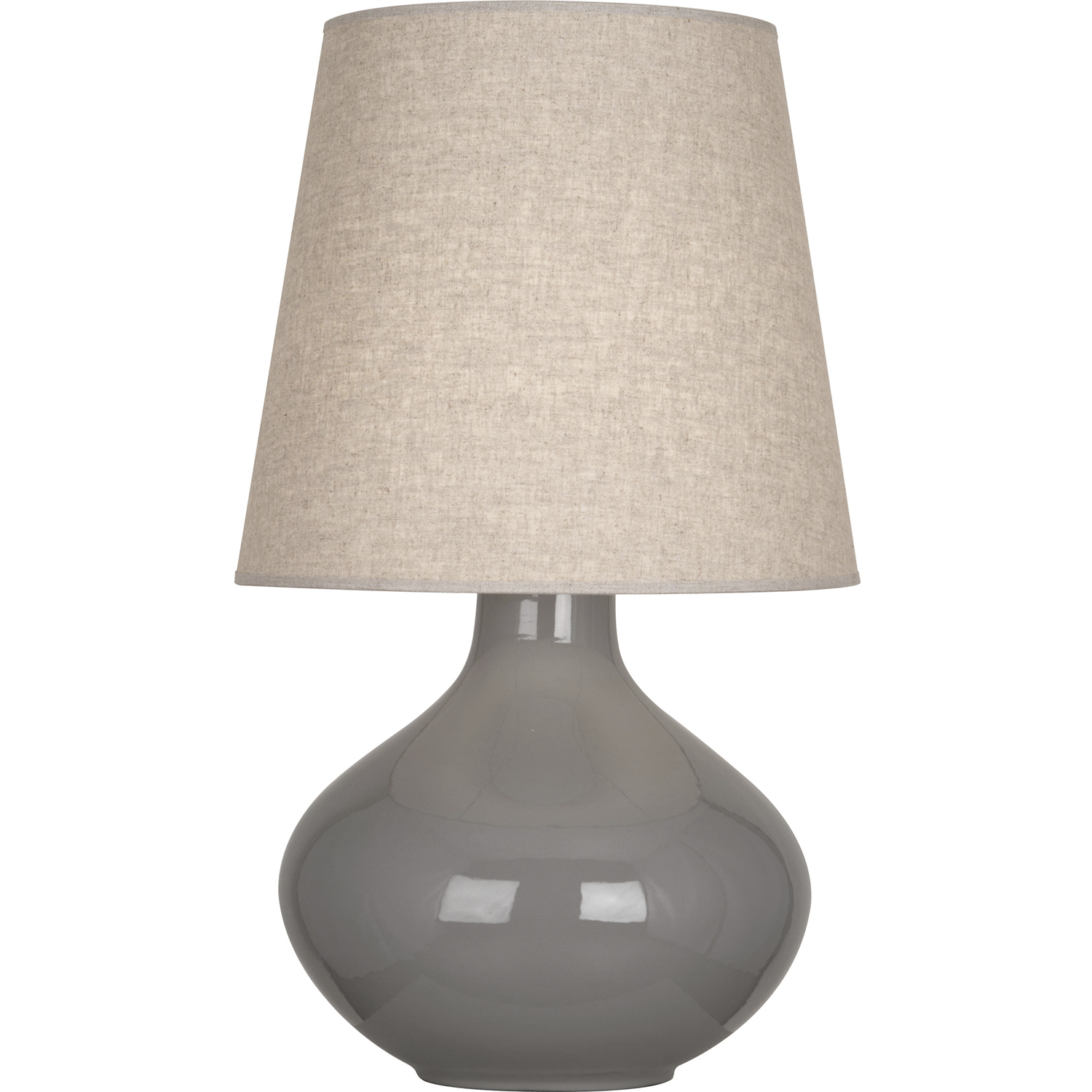 June 30.75 inch 150 watt Smoky Taupe Table Lamp Portable Light in Buff Linen