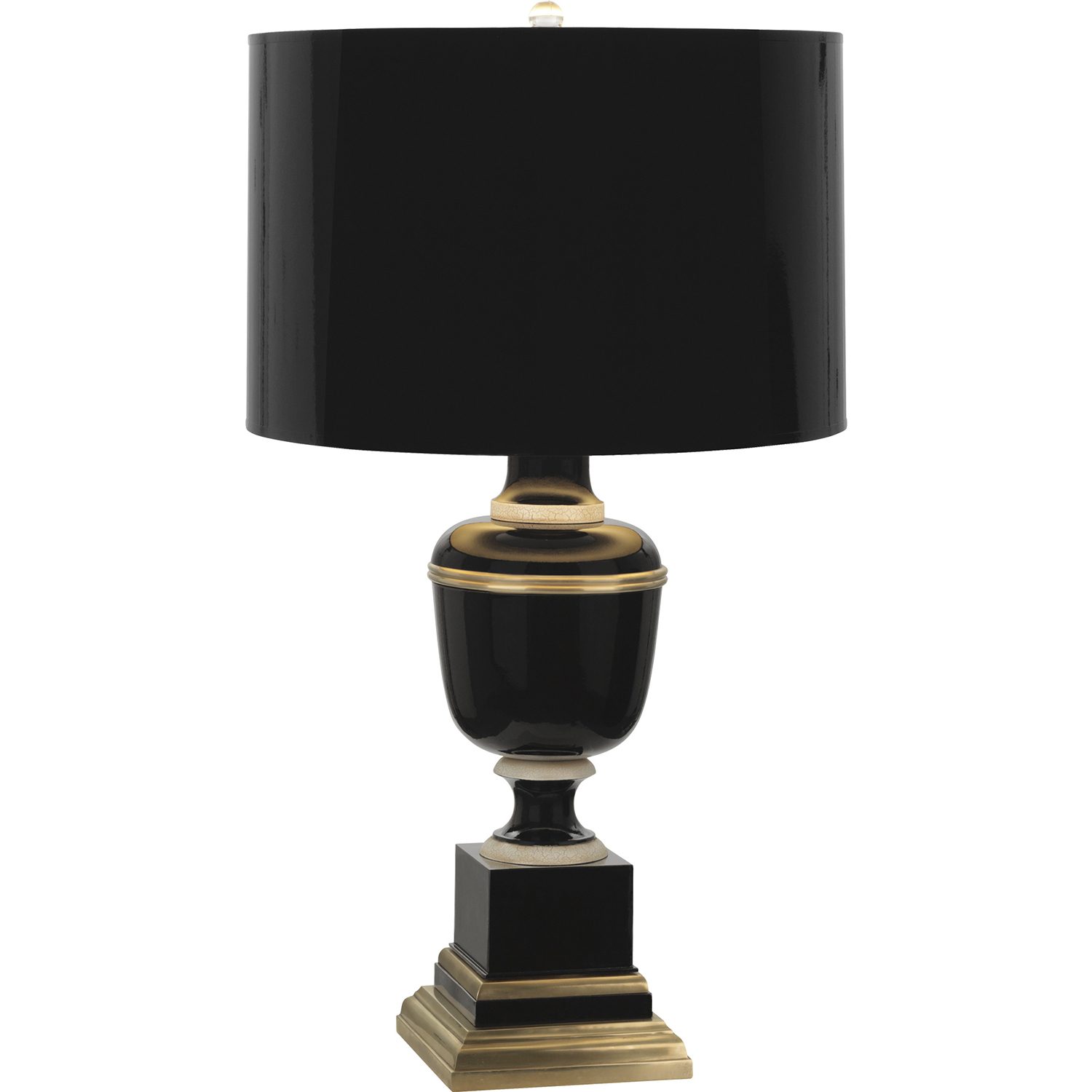 Annika 24 inch 60 watt Black Accent Lamp Portable Light in Black With Matte Gold