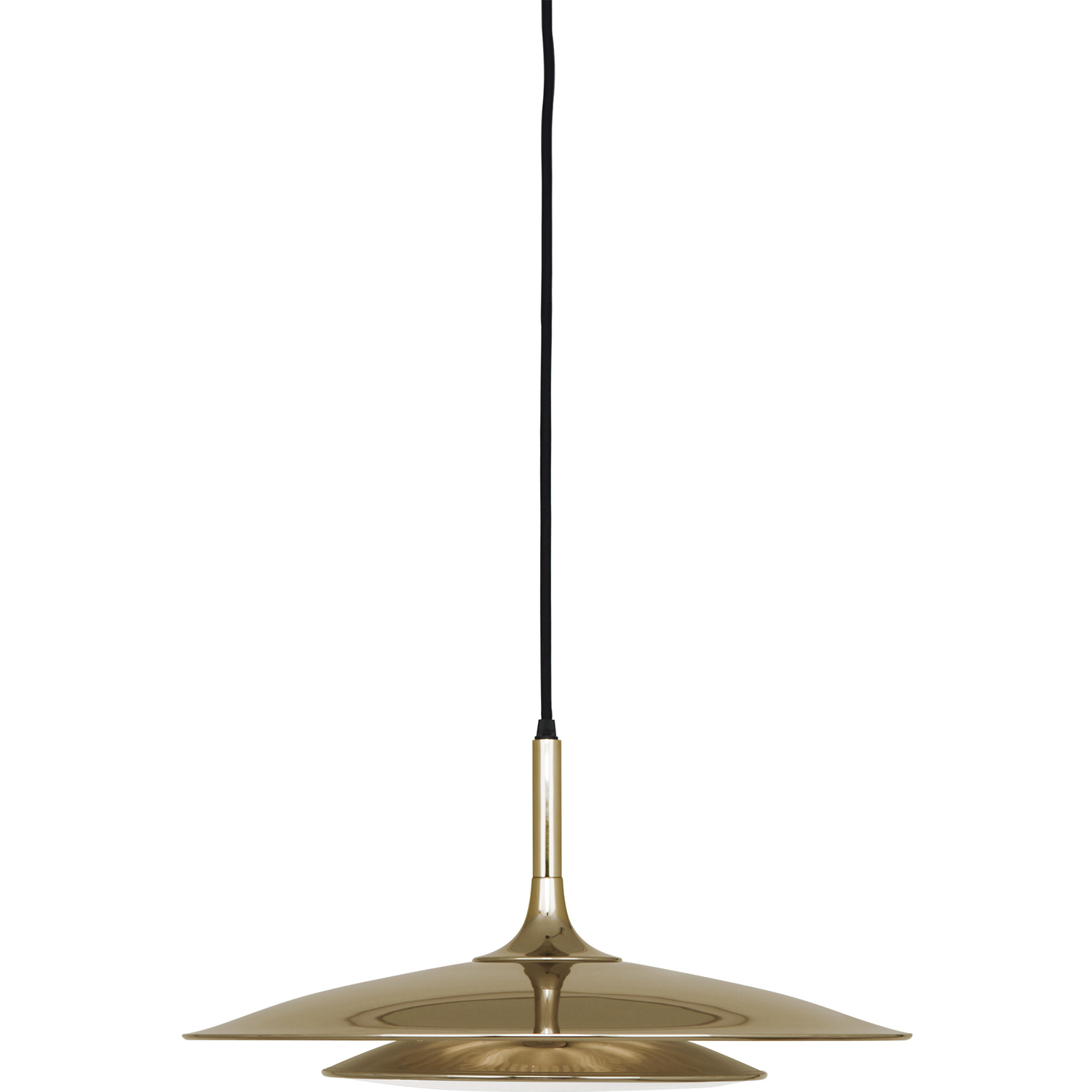 Axiom 3 Light 18.5 inch Polished Gold Pendant Ceiling Light, Diffuser at bottom so you can not see the bulb