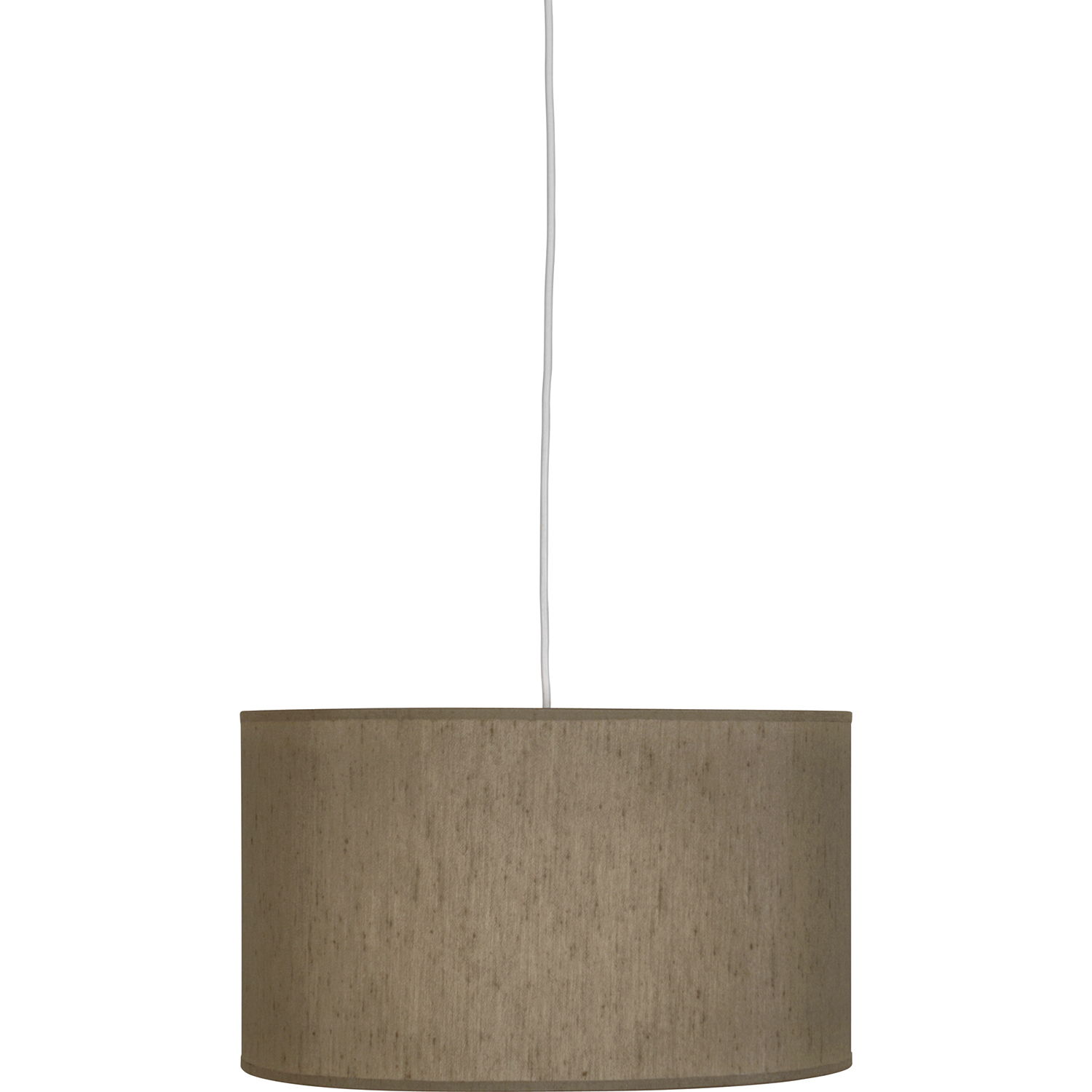 Elena 1 Light 18 inch Painted White Pendant Ceiling Light in Mushroom Dupioni