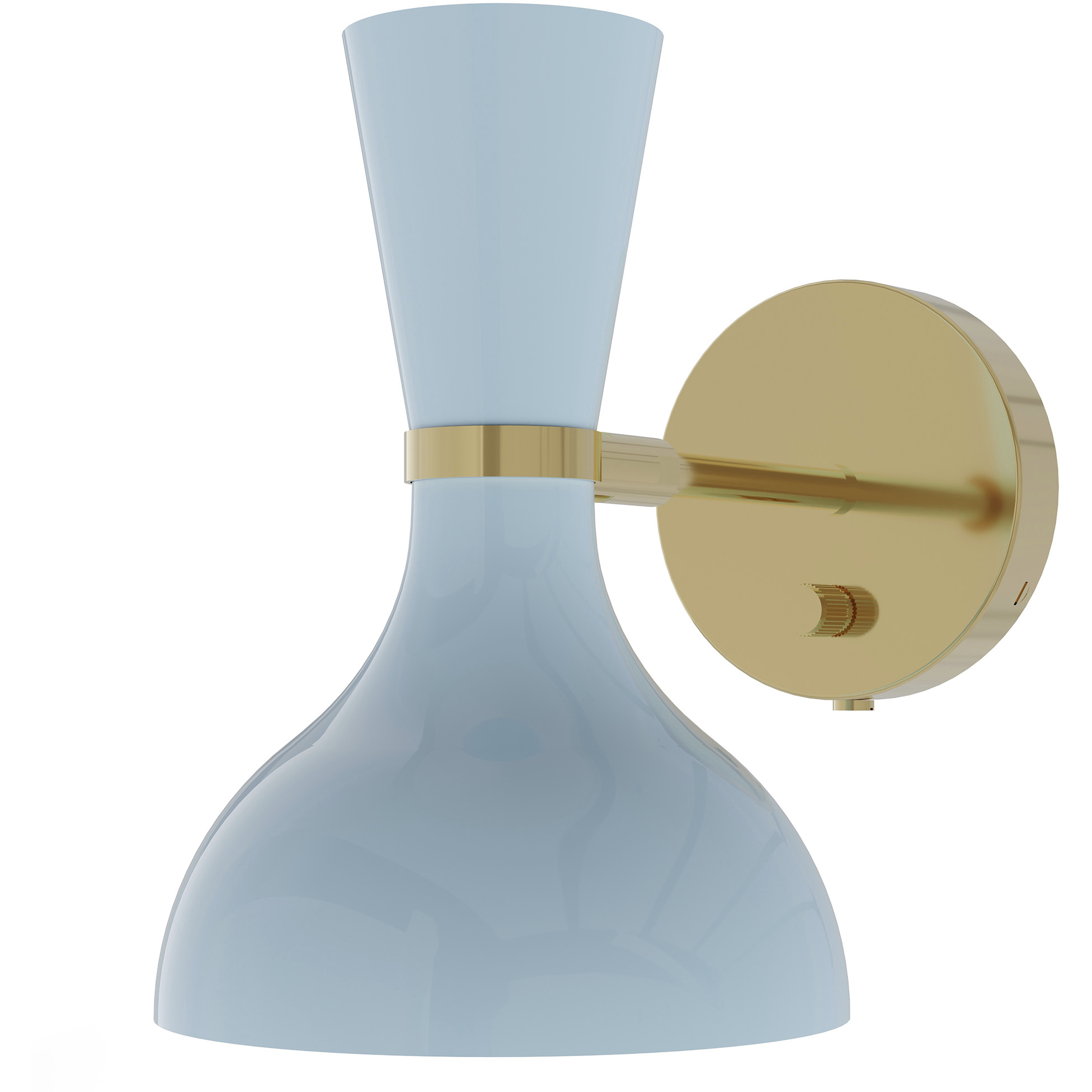 Clare 1 Light 7 inch Baby Blue with Modern Brass Wall Sconce Wall Light