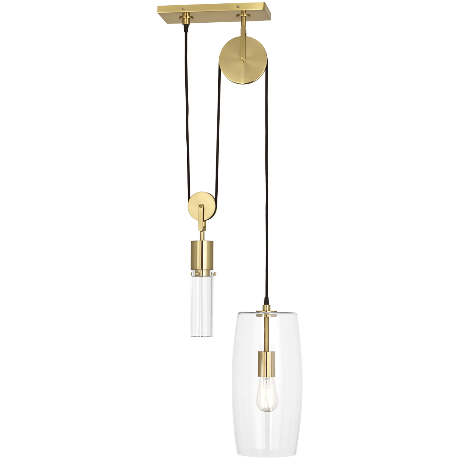 Gravity 1 Light 14.25 inch Modern Brass Pendant Ceiling Light