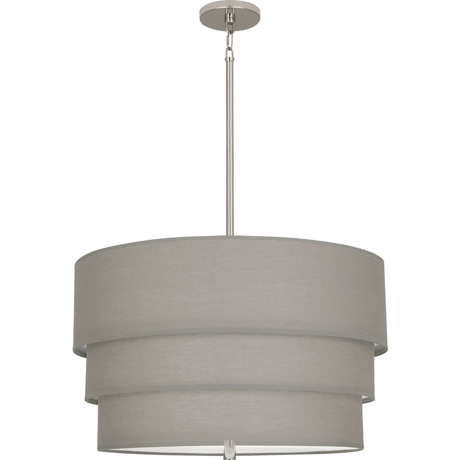 Decker 3 Light 24 inch Polished Nickel Pendant Ceiling Light in Smoke Gray