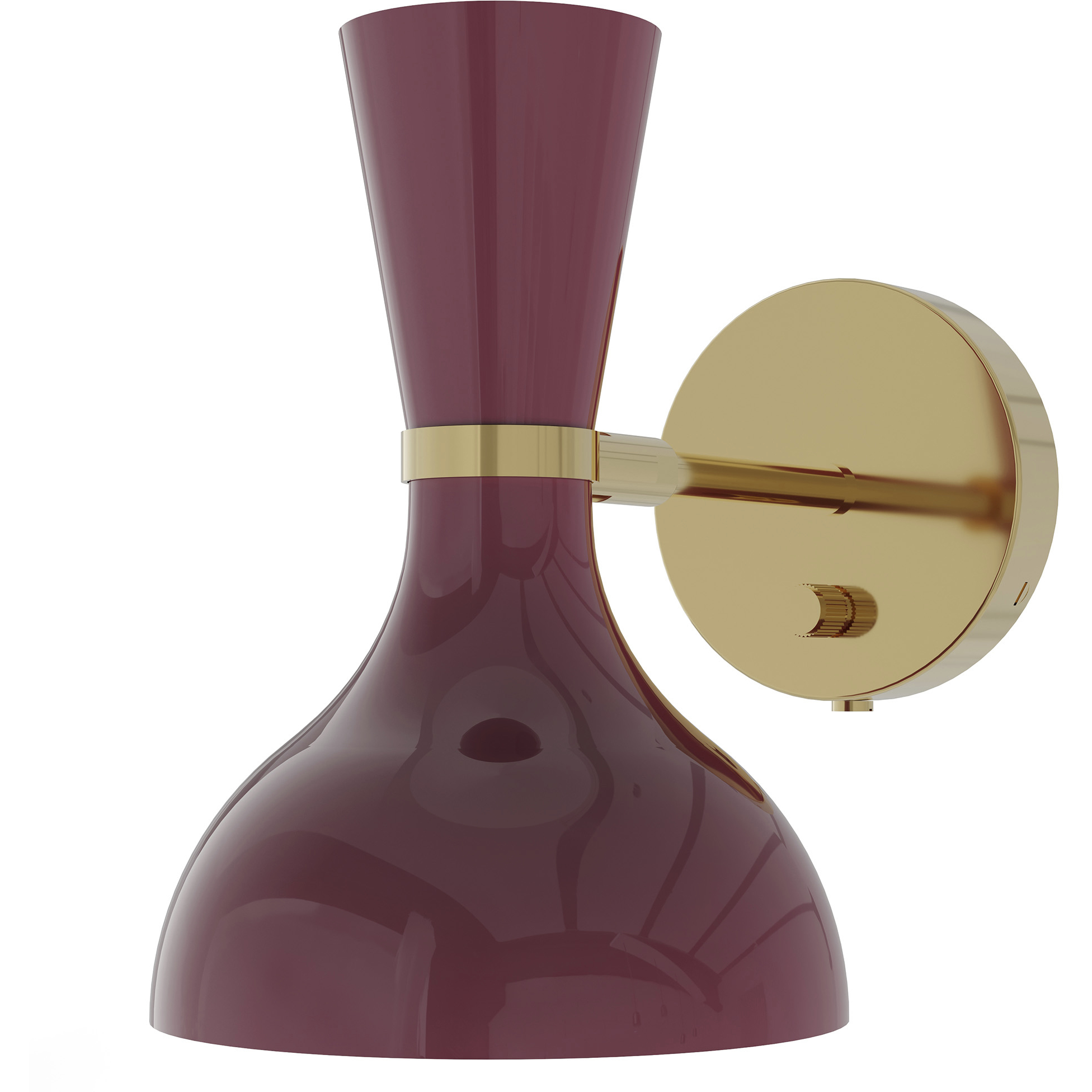 Clare 1 Light 7 inch Sugar Plum with Modern Brass Wall Sconce Wall Light