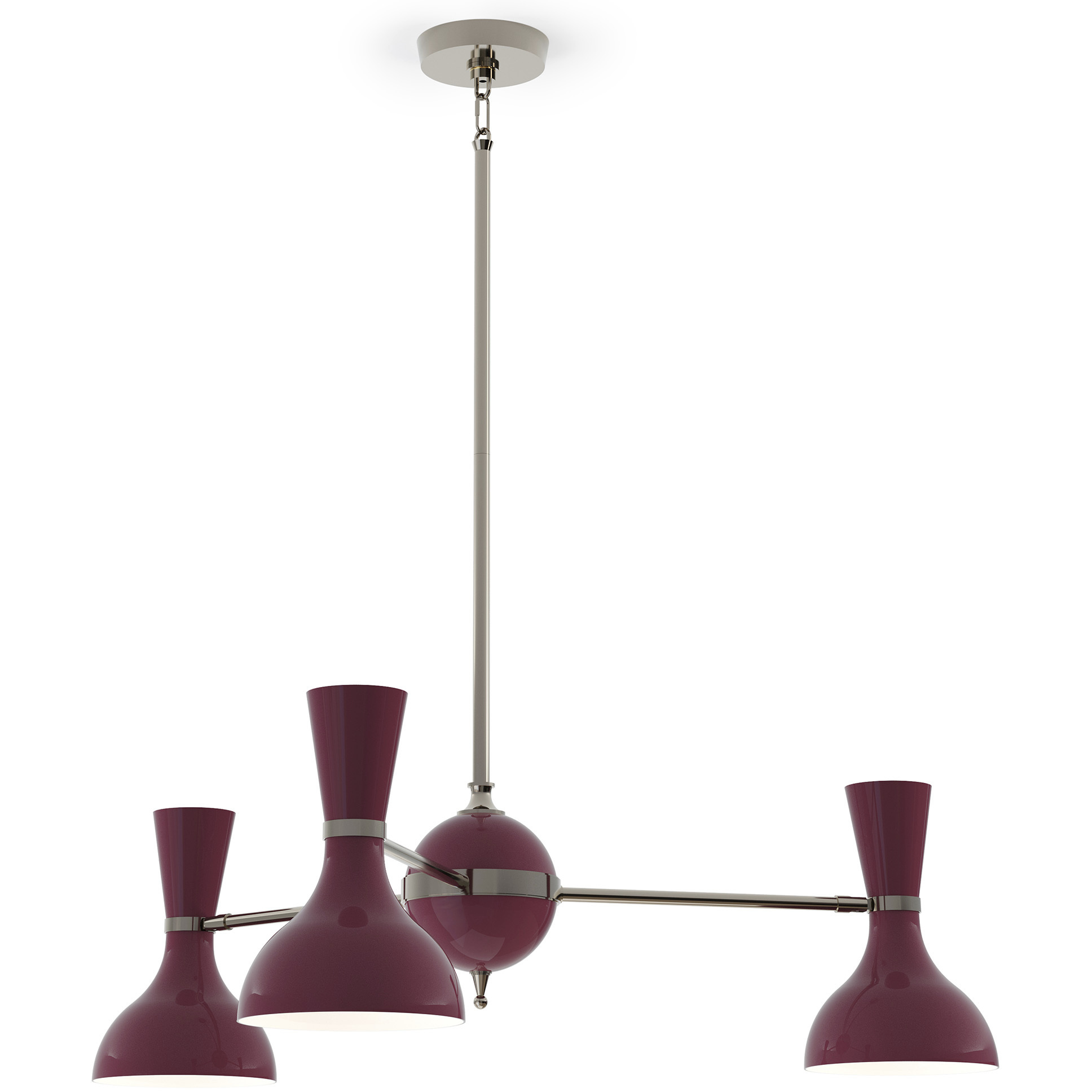 Clare 3 Light 27.75 inch Polished Nickel Chandelier Ceiling Light in Sugar Plum