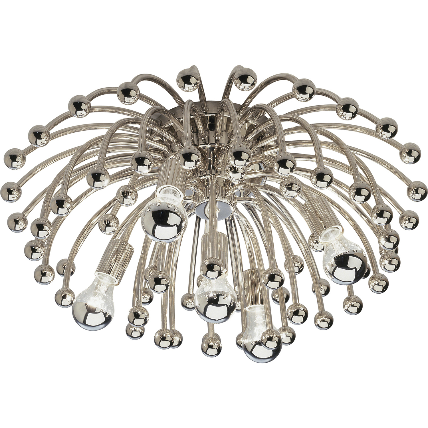 Anemone 5 Light 23.5 inch Polished Nickel Flushmount Ceiling Light