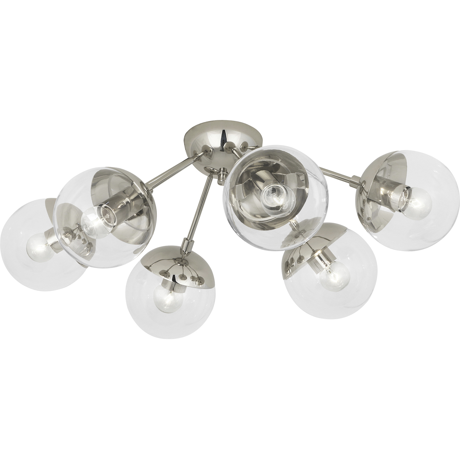 Celeste 6 Light 30.5 inch Polished Nickel Flushmount Ceiling Light