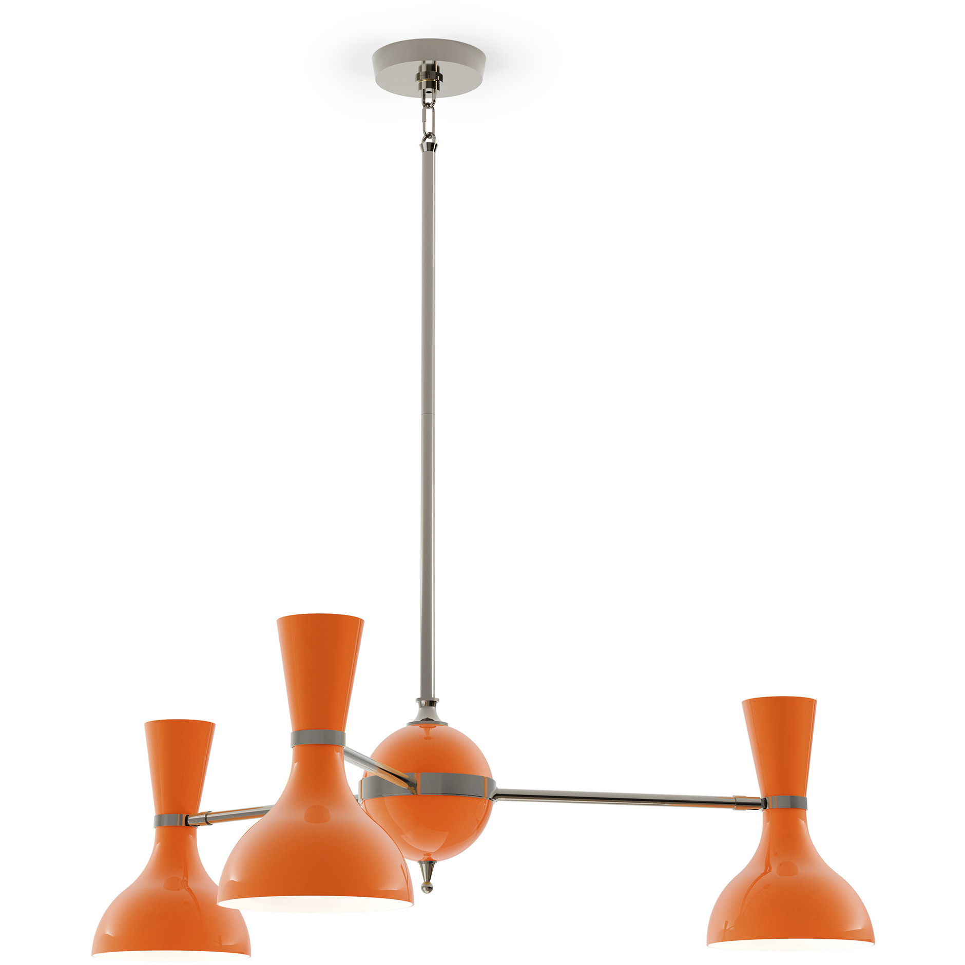 Clare 3 Light 27.75 inch Polished Nickel Chandelier Ceiling Light in Pumpkin