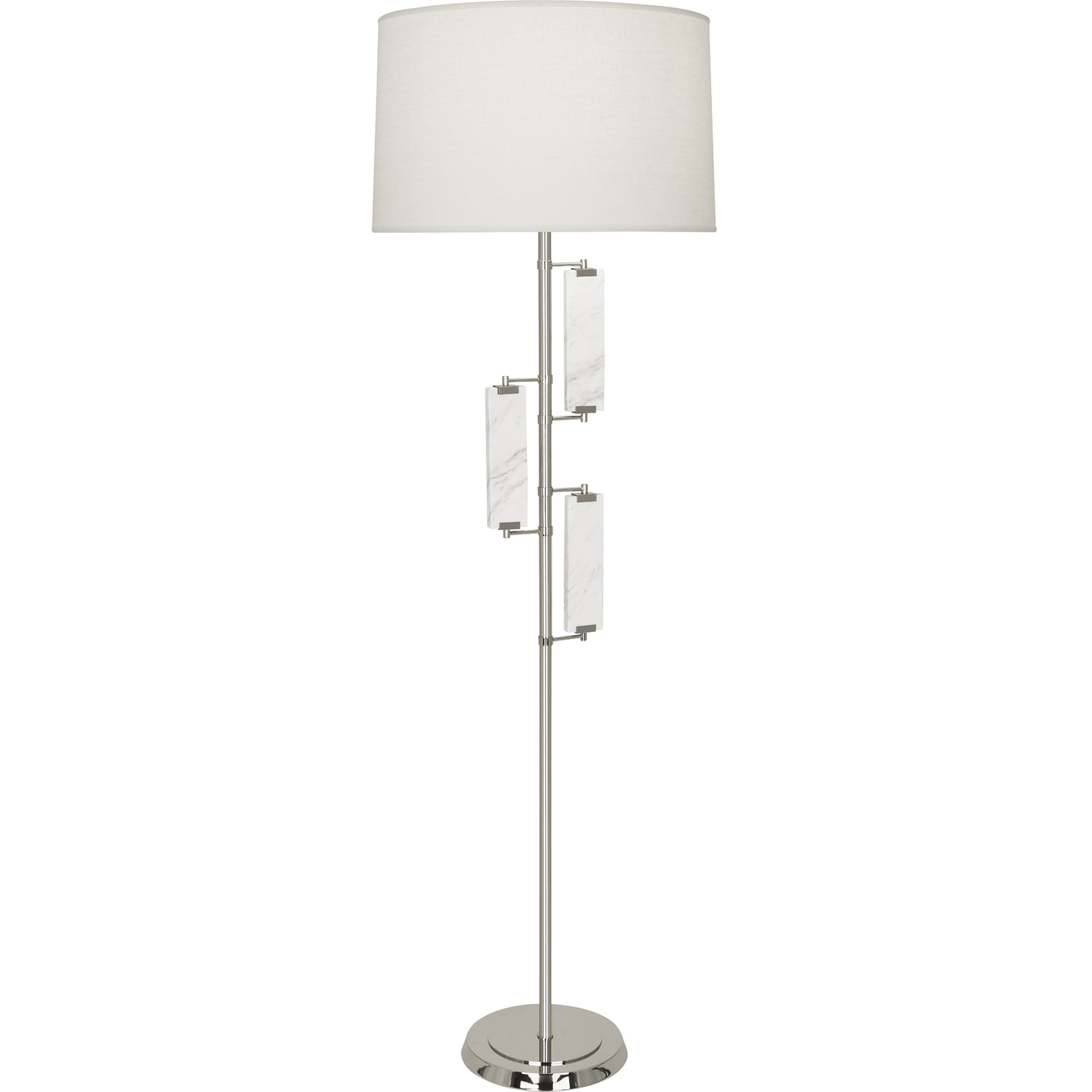 Alston 61.38 inch 150 watt Polished Nickel Floor Lamp Portable Light