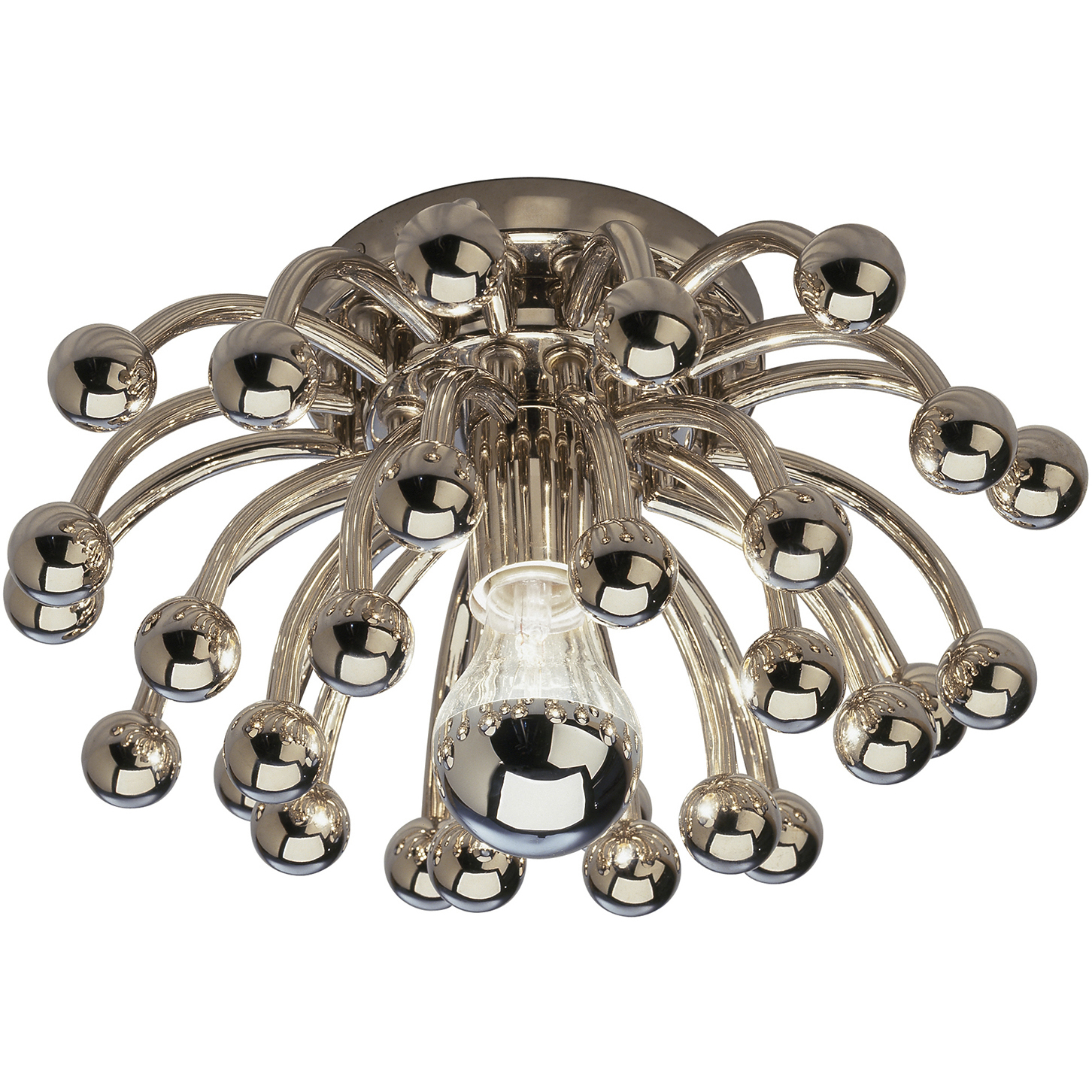 Anemone 1 Light 13 inch Polished Nickel Flushmount Ceiling Light