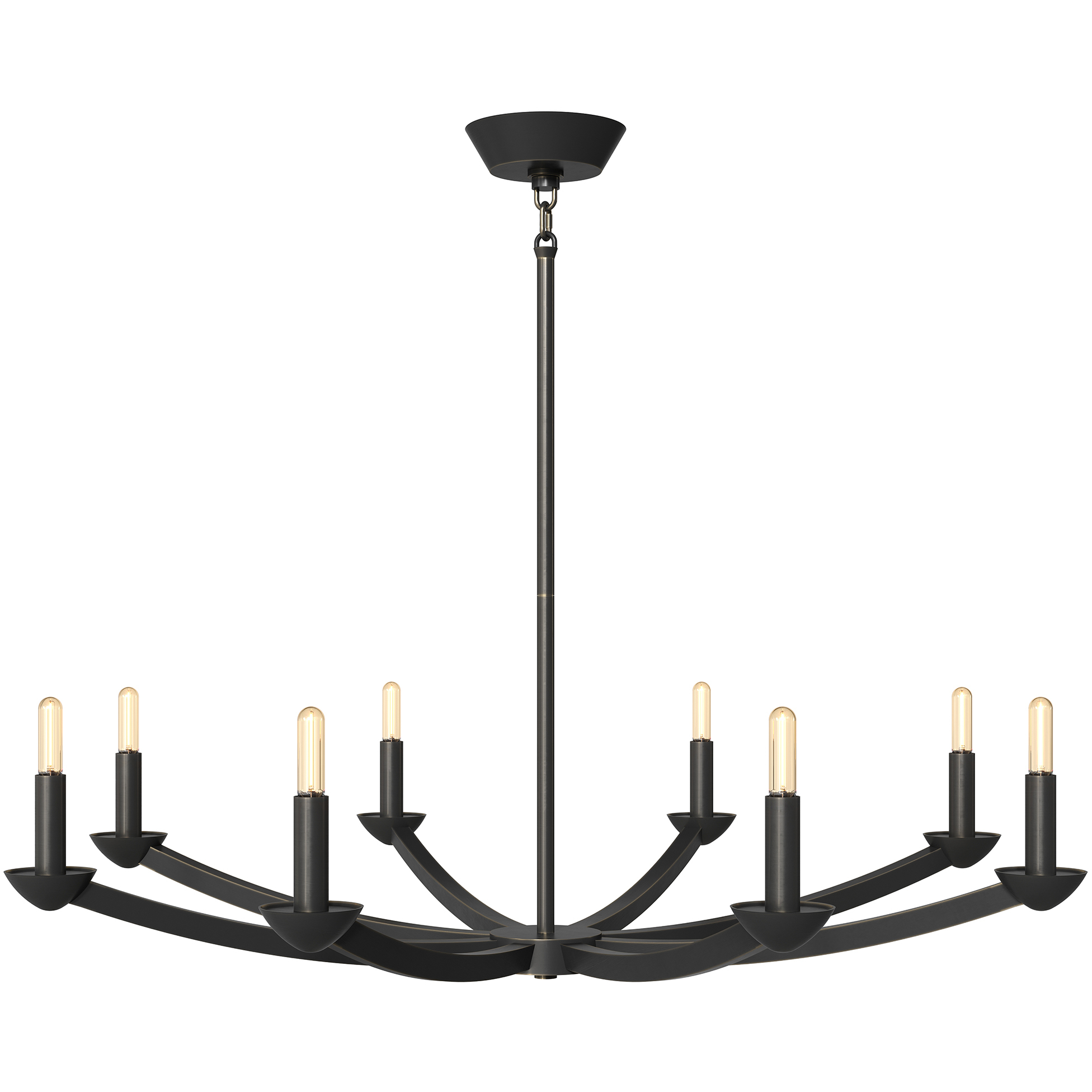 Goldie 8 Light 38 inch Deep Patina Bronze Chandelier Ceiling Light
