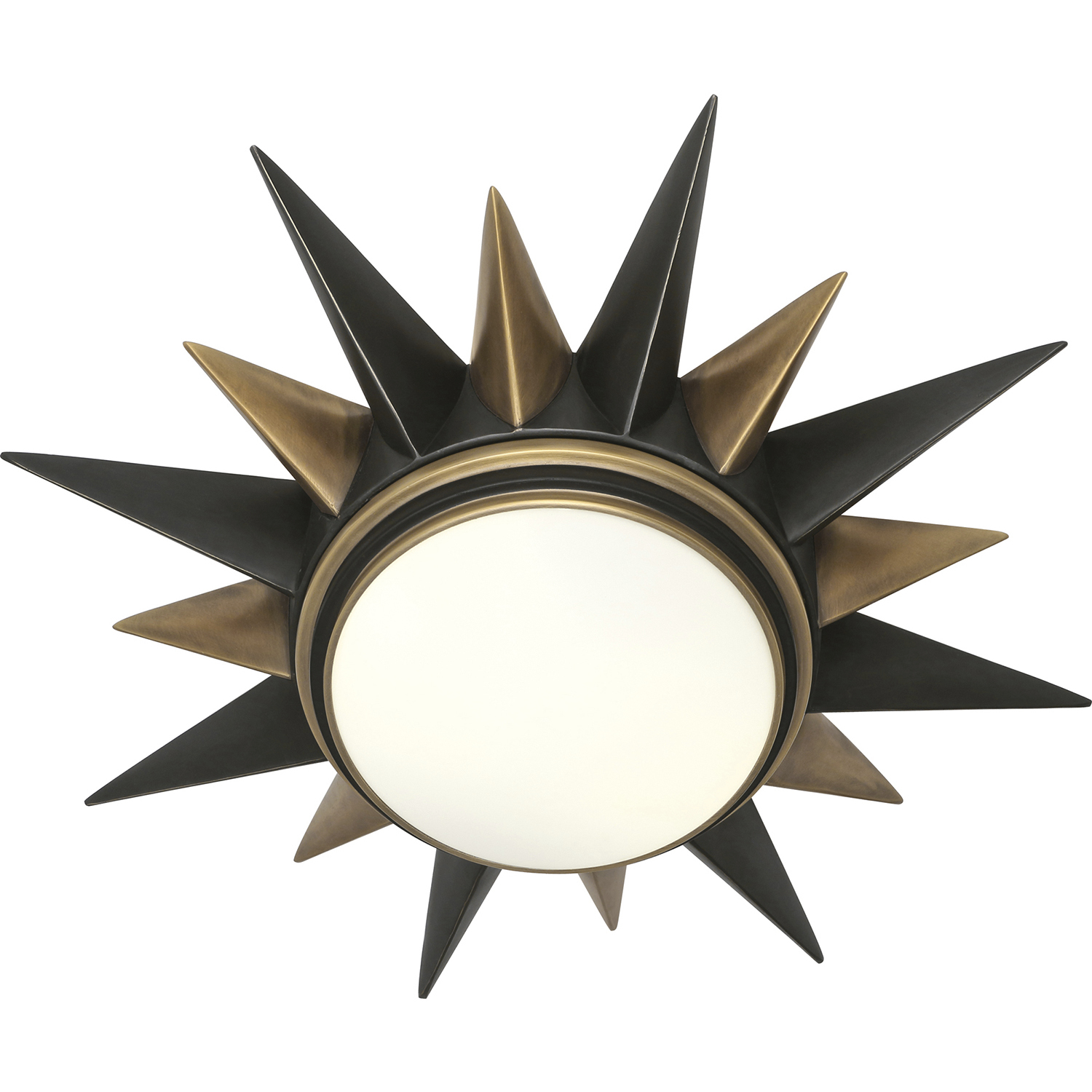 Cosmos 2 Light 19.88 inch Warm Brass with Deep Patina Bronze Flushmount Ceiling Light