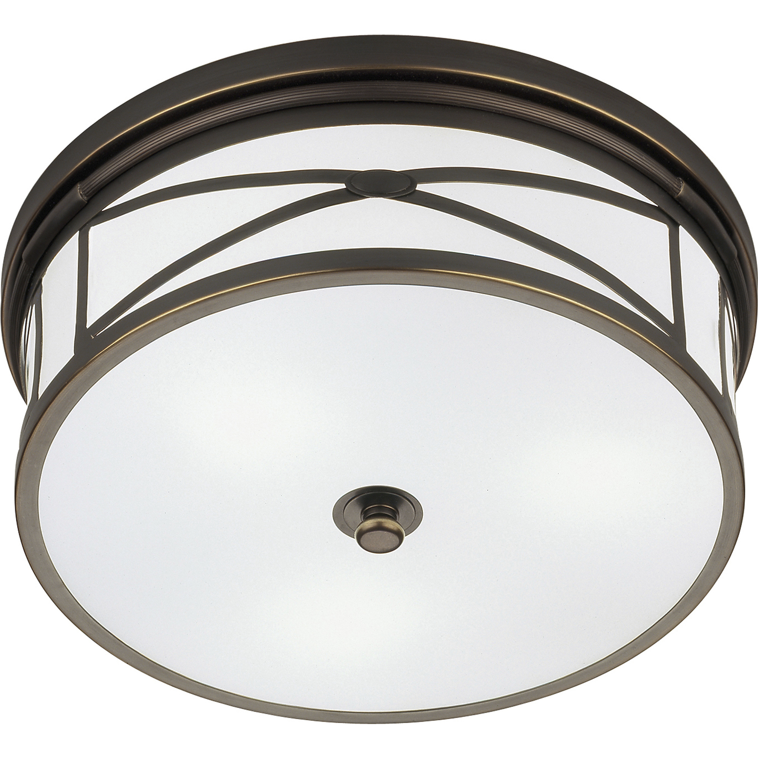 Chase 3 Light 15 inch Deep Patina Bronze Flushmount Ceiling Light