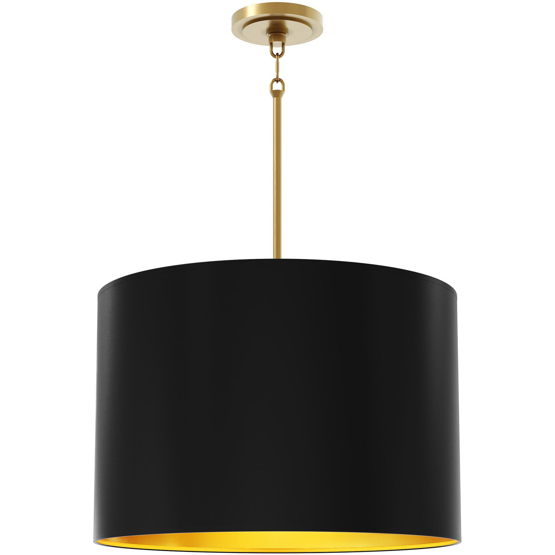 Jack 4 Light 21 inch Modern Brass Pendant Ceiling Light in Matte Obsidian With Matte Gold
