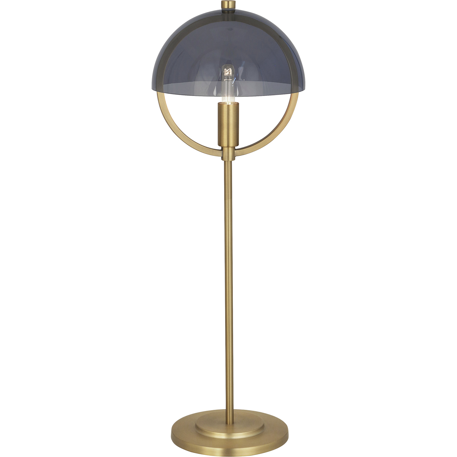 Mavisten Edition Copernica 25.5 inch 7 watt Lacquered Burnished Brass Table Lamp Portable Light in Smoked Glass